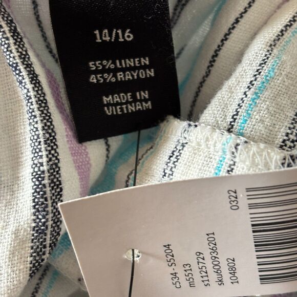 Lane Bryant NWT Linen Blend Pull On Tie Waist Shorts Plus Size 14/16 - Picture 10 of 12